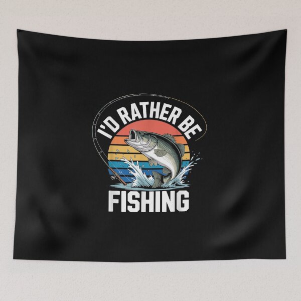 Item preview, Men's Fishing Id Rather Be Fishing Graphic Tee Funny Fishing  designed and sold by peachlovey.