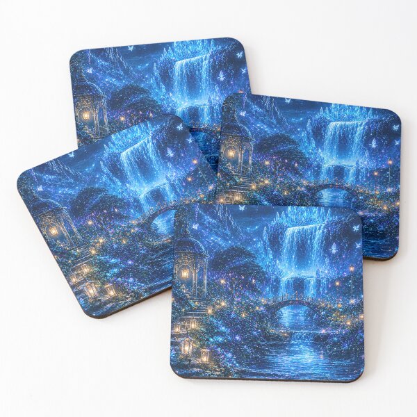 Item preview, Moonlit Crystal Waterfall Fantasy designed and sold by Gold&pixels.