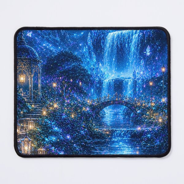 Item preview, Moonlit Crystal Waterfall Fantasy designed and sold by Gold&pixels.
