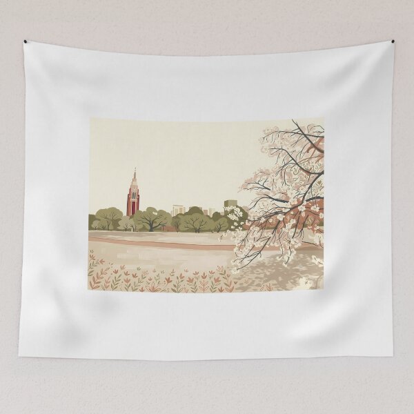 Item preview, Tokyo Sakuta Park- Hand Draw Japanese Skyline Wall Art designed and sold by Arch & Avenue.