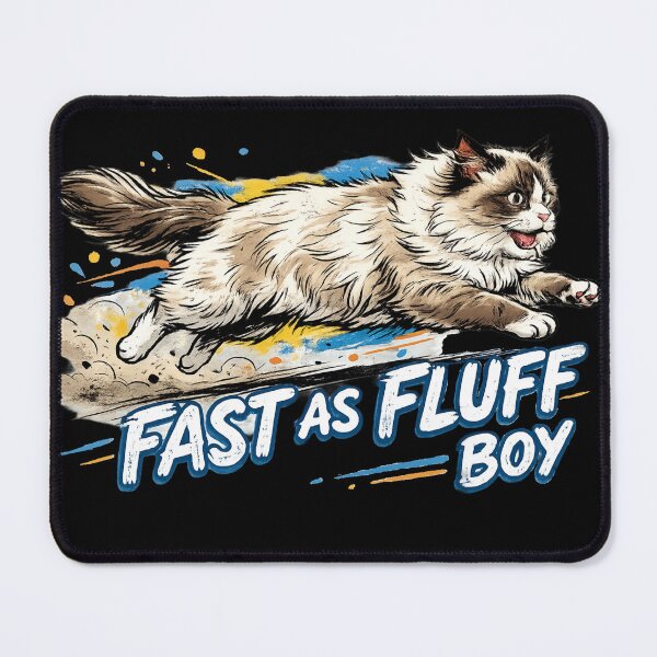 Item preview, Fast As Fluff Boy – Funny Ragdoll Cat Running Graphic | Cute Cat Meme Design designed and sold by NostasStuff.