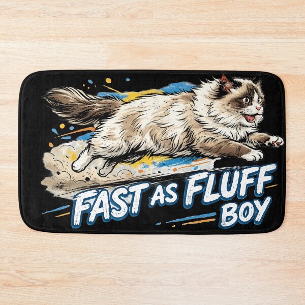 Item preview, Fast As Fluff Boy – Funny Ragdoll Cat Running Graphic | Cute Cat Meme Design designed and sold by NostasStuff.
