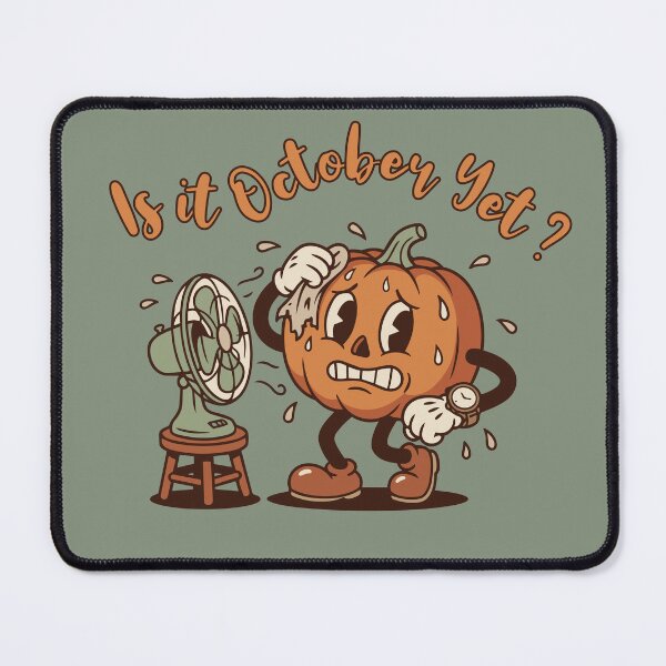 Item preview, Retro Rubberhose Sweating Pumpkin Is It October Yet designed and sold by KnockingLouder.