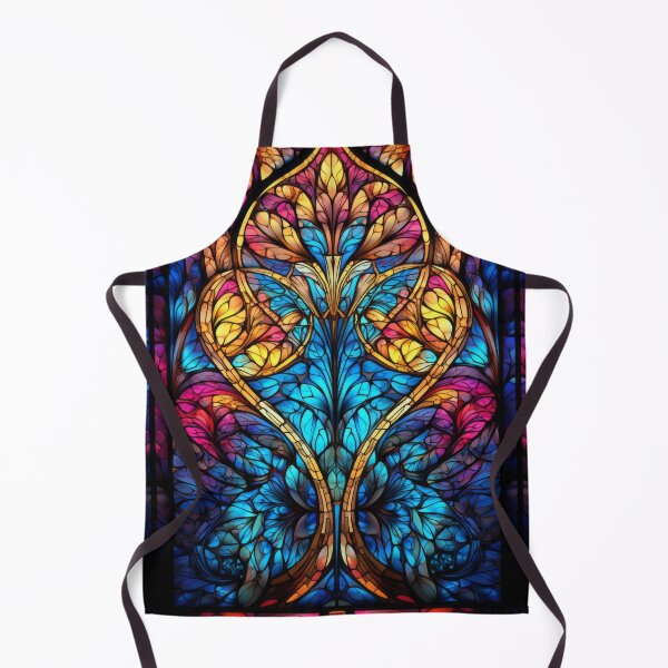 Item preview, Symmetrical Stained Glass Abstract Butterfly Motif designed and sold by pinkal.