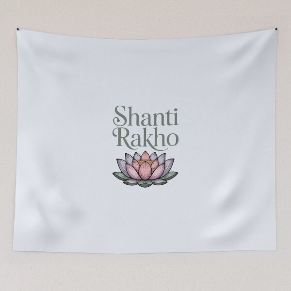 Item preview, Shanti Rakho – Minimal Desi Peace Quote Design designed and sold by Swati Art Shop.