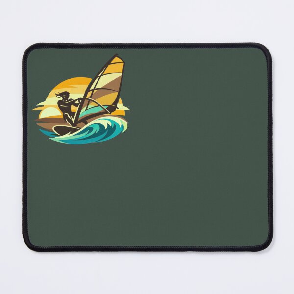 Item preview, Golden Sunset Windsurfer | Modern Minimalist Surf Vector Art designed and sold by SilentPowerArt.