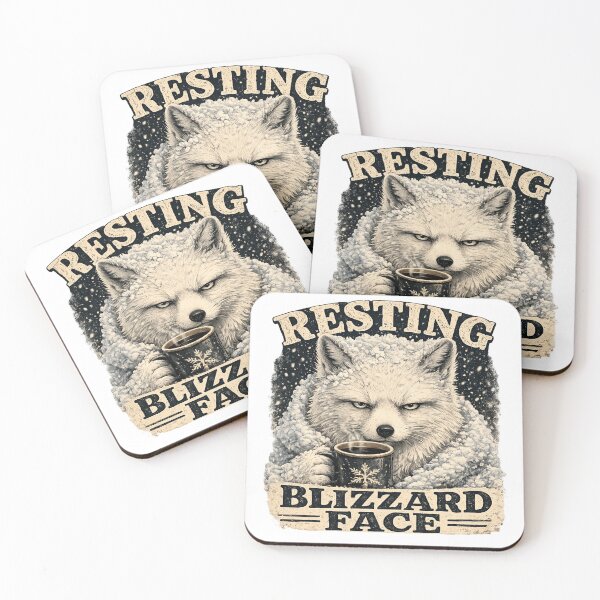 Item preview, Resting Blizzard Face Arctic Fox designed and sold by Mosslume Studio.