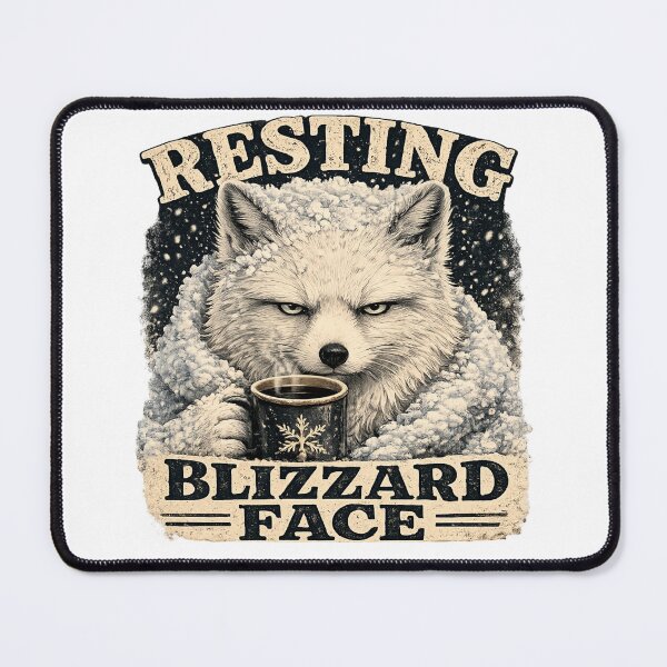 Item preview, Resting Blizzard Face Arctic Fox designed and sold by Mosslume Studio.