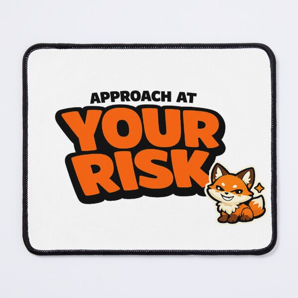 Item preview, Your Risk Funny Fox Warning Sticker designed and sold by Moonveil_Studio.