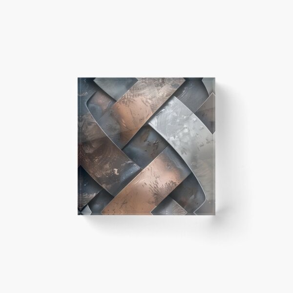 Item preview, Industrial Woven Metal Texture - Modern Copper and Steel Weave Pattern designed and sold by LYAN-STORE.
