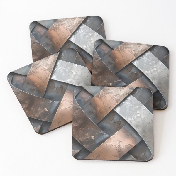 Item preview, Industrial Woven Metal Texture - Modern Copper and Steel Weave Pattern designed and sold by LYAN-STORE.