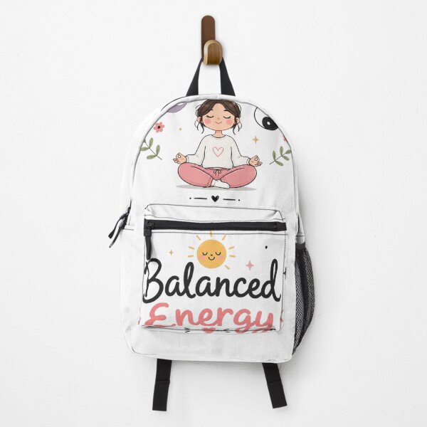 Item preview, Balanced Energy Cute Meditation Typography | Mindfulness Yoga Aesthetic | Positive Vibes Minimalist Design designed and sold by Sanika arts .