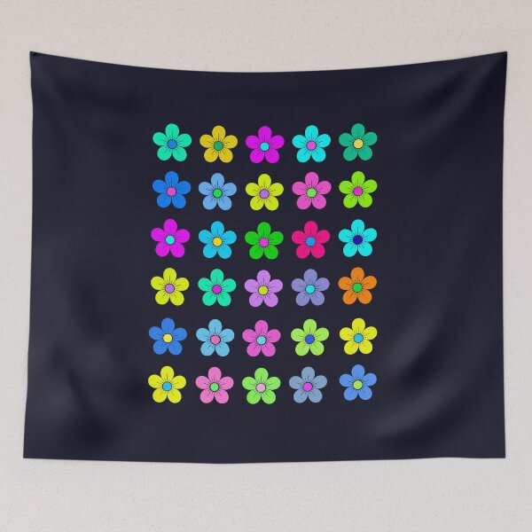 Item preview, Colorful Retro Flower Grid | Cute Floral Aesthetic T-Shirt designed and sold by Aimetoi.