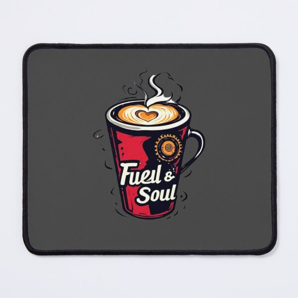 Item preview, Fuel & Soul Steampunk Coffee Mug Heart Latte Barista Art 01 designed and sold by Shift-Bloom.