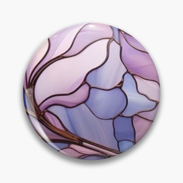 Item preview, Pastel Pink Floral Stained Glass Art - Elegant Lilac Tiffany Glass Pattern designed and sold by LYAN-STORE.