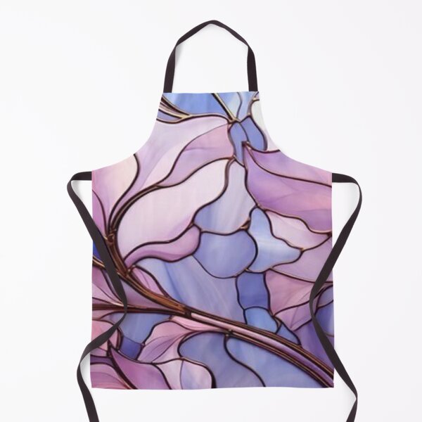 Item preview, Pastel Pink Floral Stained Glass Art - Elegant Lilac Tiffany Glass Pattern designed and sold by LYAN-STORE.
