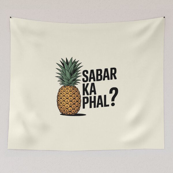 Item preview, Sabra Ka Phal – Funny Desi Patience Quote Design designed and sold by Swati Art Shop.