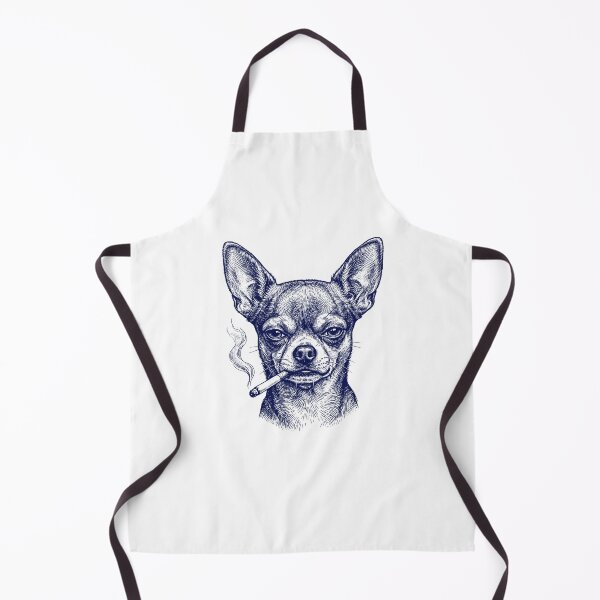 Item preview, Smoking Chihuahua Funny Dog designed and sold by dudelinart.