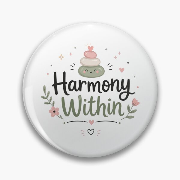 Item preview, Harmony Within Cute Zen Typography | Mindfulness Quote | Kawaii Wellness Aesthetic Sticker designed and sold by Sanika arts .