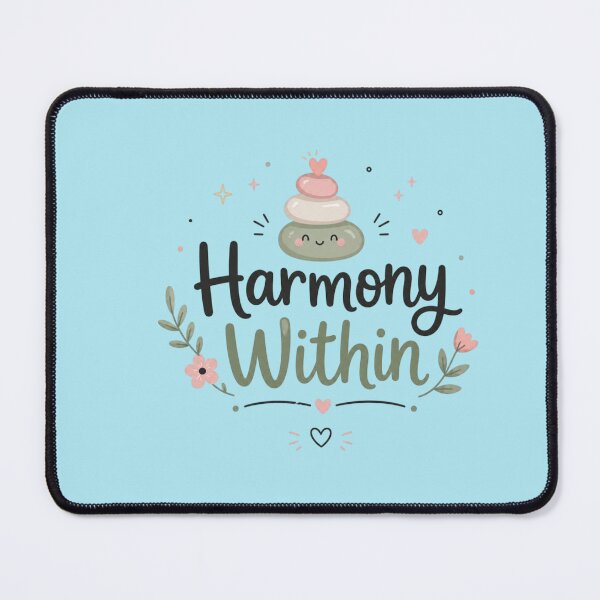 Item preview, Harmony Within Cute Zen Typography | Mindfulness Quote | Kawaii Wellness Aesthetic Sticker designed and sold by Sanika arts .
