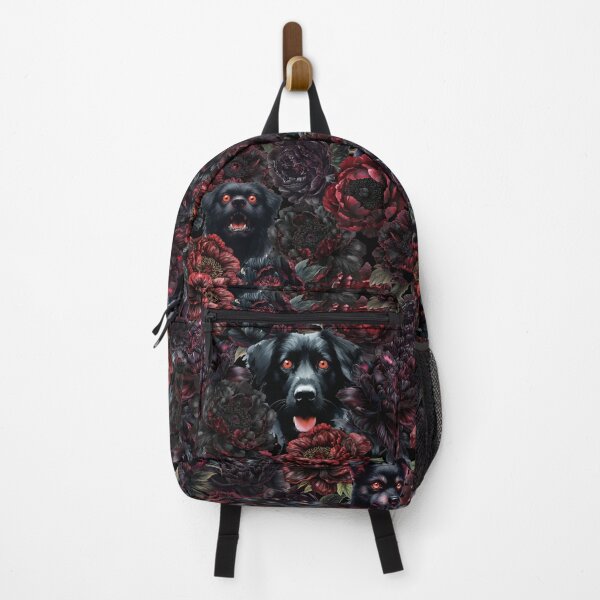 Item preview, Gothic Black Dogs and Peonies designed and sold by LuciaS.