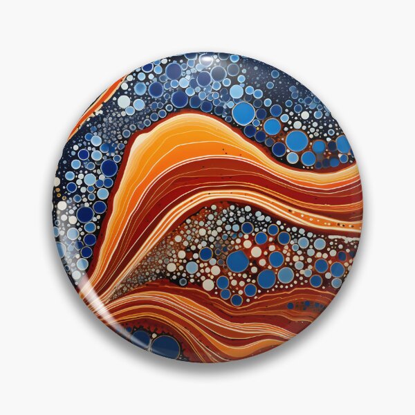 Item preview, Aboriginal Inspired Dot Art - Midnight Ocean Abstract Flow designed and sold by GrinGalore.