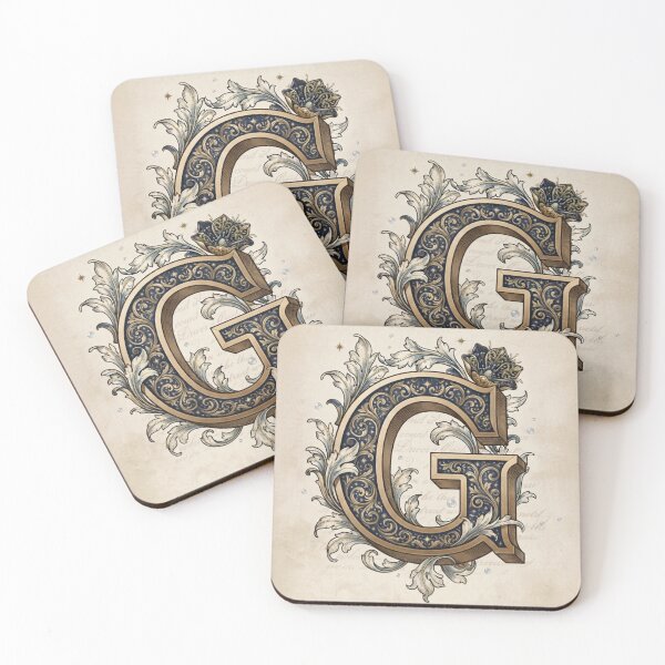 Item preview, Letter G - Vintage Celestial Botanical Alphabet Poster designed and sold by TheMinimalFrame.