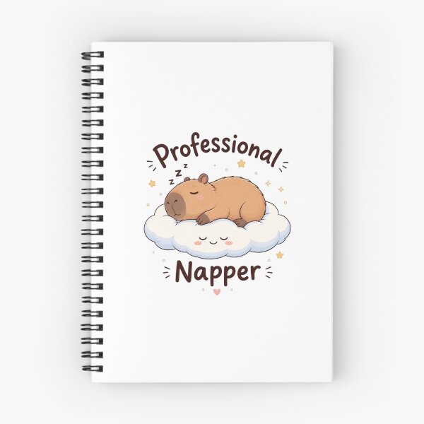 Item preview, Professional Napper Cute Sleeping Capybara on Cloud Kawaii Animal Funny Cozy Aesthetic Sticker designed and sold by Sanika arts .