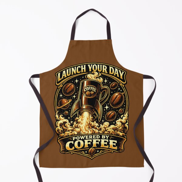Item preview, Launch Your Day Powered By Coffee Rocket Space Coffee Lover Gift designed and sold by irfanshikh.