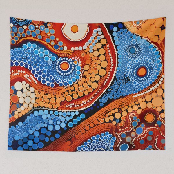Item preview, Aboriginal Inspired Dot Art - Ocean Sunset Abstract designed and sold by GrinGalore.