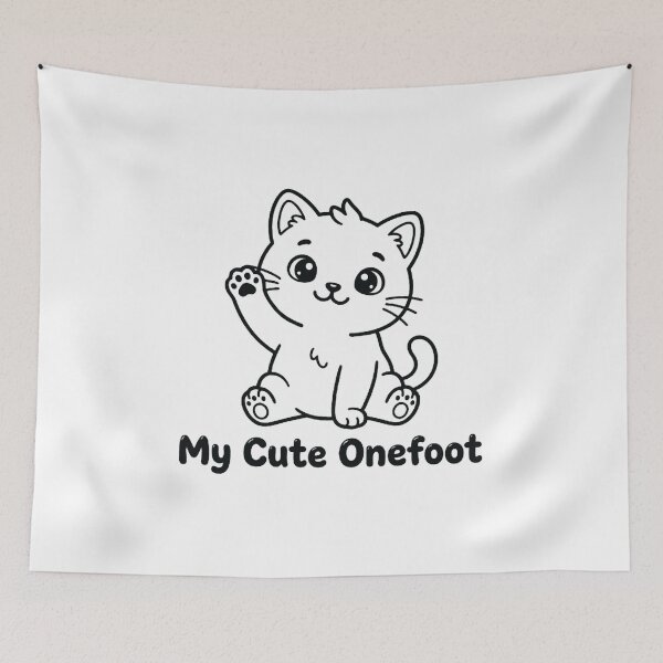 Item preview, My Cute Onefoot Funny Amputee Cat Lover One-Legged Recovery Sticker designed and sold by pawsome purrfect.