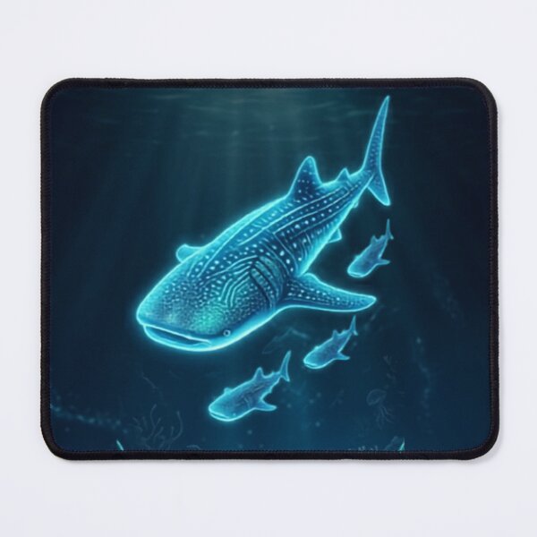 Item preview, Glowing Whale Shark in the Deep Ocean | Bioluminescent Marine Life designed and sold by @SHINTOSARTSTORE.