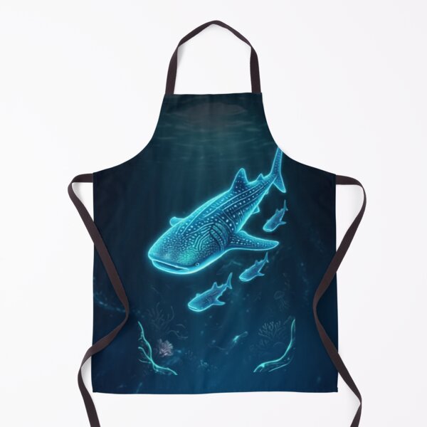 Item preview, Glowing Whale Shark in the Deep Ocean | Bioluminescent Marine Life designed and sold by @SHINTOSARTSTORE.