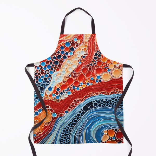 Item preview, Aboriginal Inspired Dot Art - Crimson Ocean Abstract Flow designed and sold by GrinGalore.