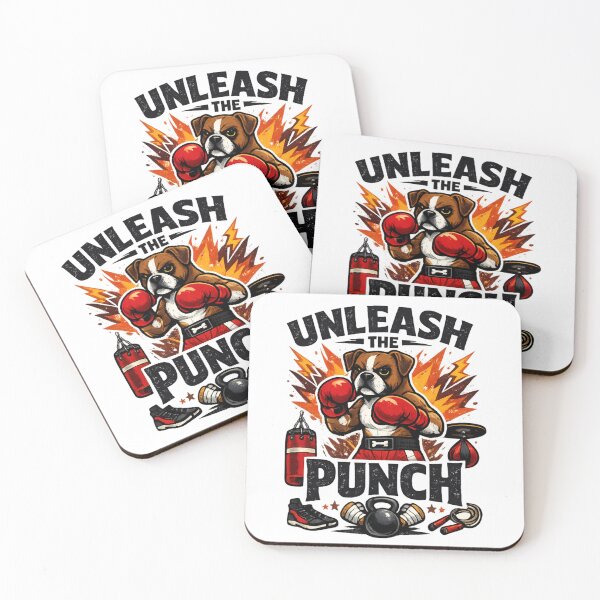 Item preview, Unleash the Punch - Funny Boxer Dog Boxing designed and sold by SidTastic .