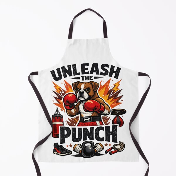 Item preview, Unleash the Punch - Funny Boxer Dog Boxing designed and sold by SidTastic .