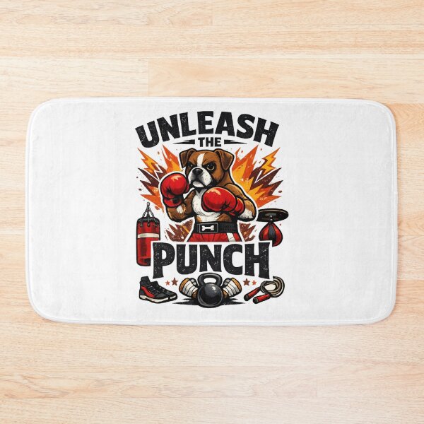 Item preview, Unleash the Punch - Funny Boxer Dog Boxing designed and sold by SidTastic .