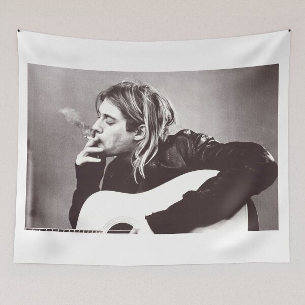 Item preview, Style Smoking Kurt Cobain Relax Playing Guitar designed and sold by sarexgasruk.