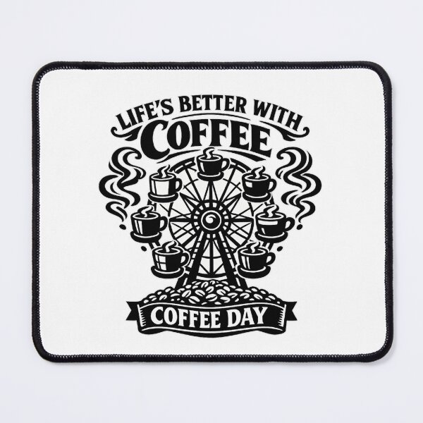 Item preview, Lifes Better With Coffee Day Carnival Ferris Wheel Coffee Lover Gift designed and sold by irfanshikh.