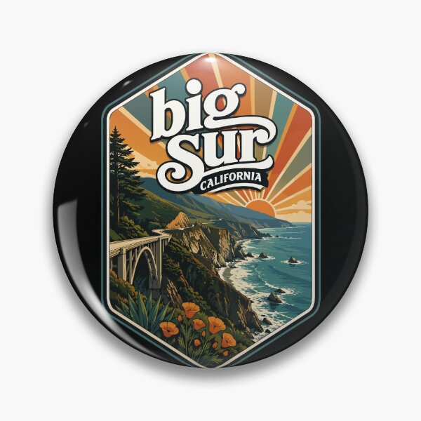 Item preview, Big Sur California Coast United States Retro Vintage designed and sold by TomFrontierArt.