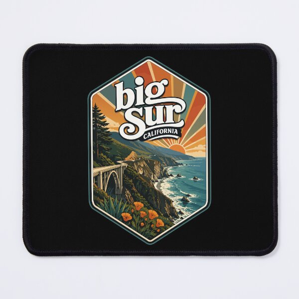 Item preview, Big Sur California Coast United States Retro Vintage designed and sold by TomFrontierArt.