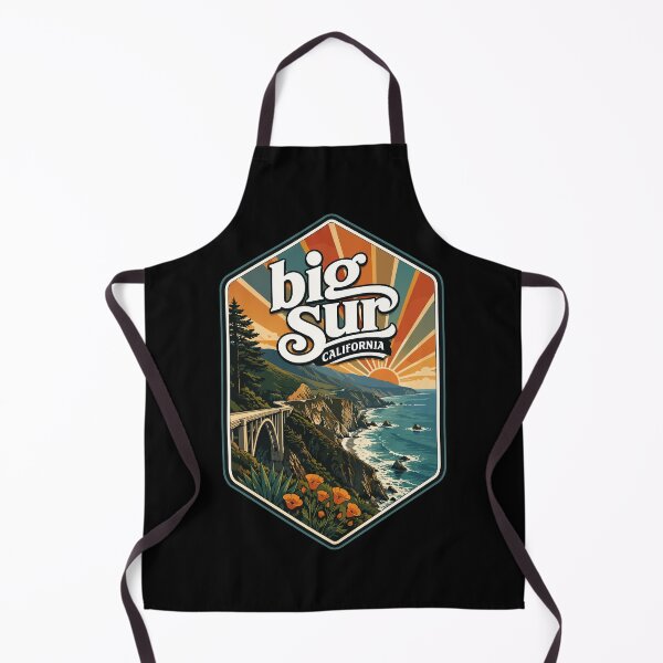 Item preview, Big Sur California Coast United States Retro Vintage designed and sold by TomFrontierArt.