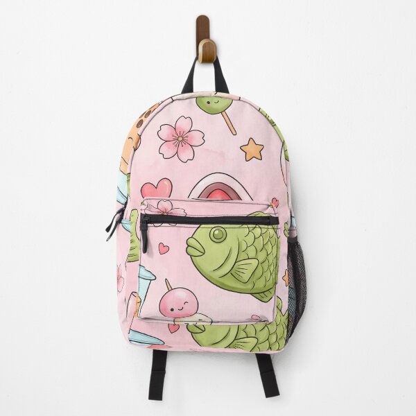 Item preview, Cute Kawaii Japanese Desserts Pattern | Mochi, Taiyaki & Bubble Tea designed and sold by BeataPrint.