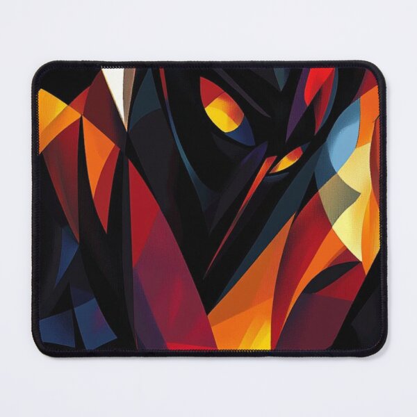 Item preview, Dark Abstract Cubism | Flame Shadow Geometric Art designed and sold by LYAN-STORE.