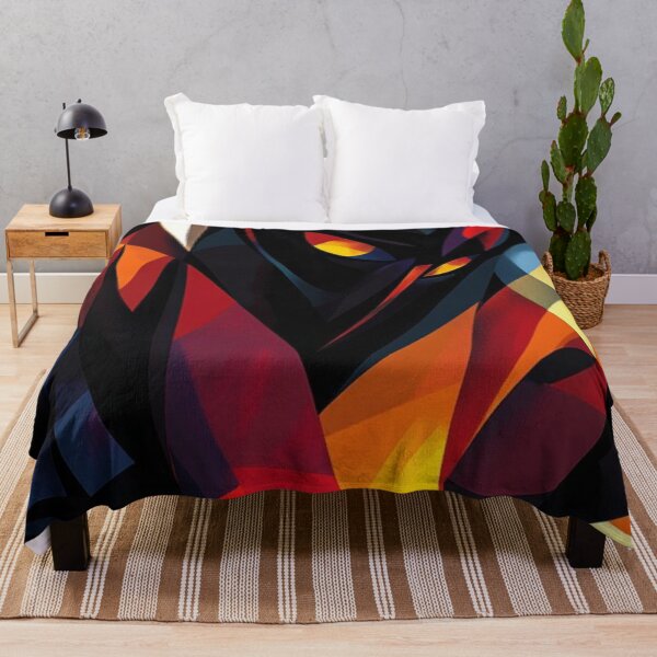 Item preview, Dark Abstract Cubism | Flame Shadow Geometric Art designed and sold by LYAN-STORE.
