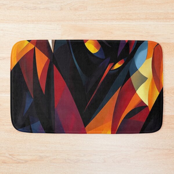 Item preview, Dark Abstract Cubism | Flame Shadow Geometric Art designed and sold by LYAN-STORE.