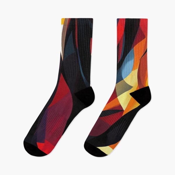 Item preview, Dark Abstract Cubism | Flame Shadow Geometric Art designed and sold by LYAN-STORE.