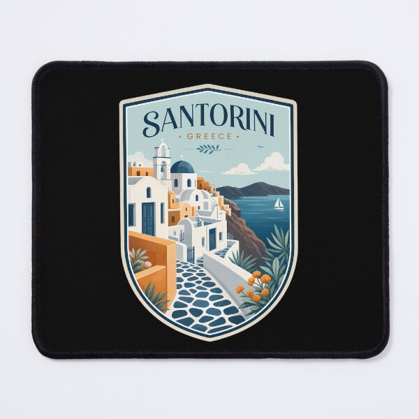 Item preview, Santorini Greece Travel Landscape designed and sold by FrontierCosmic.