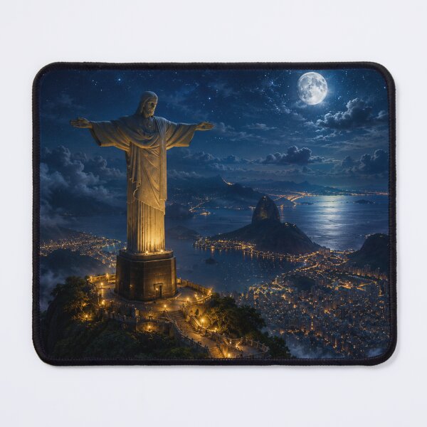 Item preview, Moonlit Wonders Collection: Christ the Redeemer – Rio de Janeiro, Brazil designed and sold by globetrottergfx.