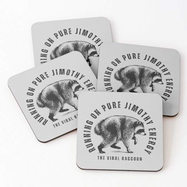 Item preview, Running on Pure Jimothy Energy Funny Raccoon Artwork designed and sold by merchxwear.